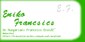 eniko francsics business card